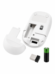 Орбита OT-PCM72 Белая мышь беспроводная (USB, 2.4ГГц, 1АА, 10м)